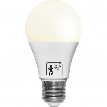 Lampadina LED A60 E27 4,8W 2700K con rilevatore di movimento