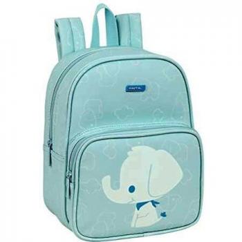 Mochila Safta para Guardería con Carro y Bolsillo, Elefante, 220x100x270 mm, Azul