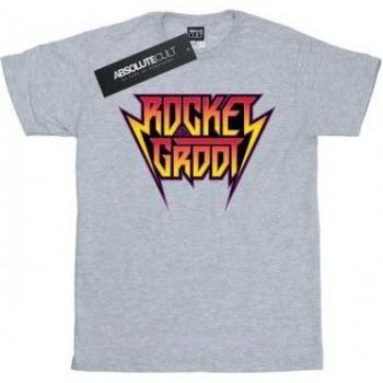 T-Shirt Rocket e Groot Metal Logo