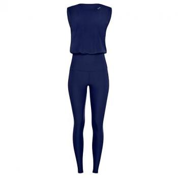 Jumpsuit WINSHAPE JS102LSC, Damen, Größe XXL, Dunkelblau, Rundhals, ohne Ärmel