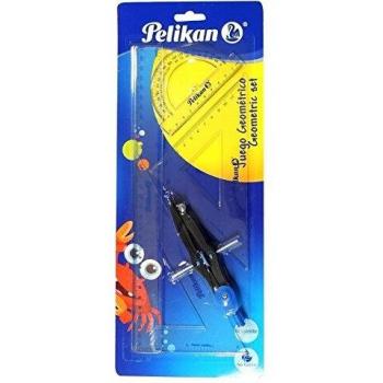 Set Geometría Pelikan GEO1S/B Transparente 5 Piezas en Blister