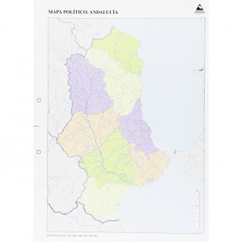 Paq/50 mapas andalucia politico mudos