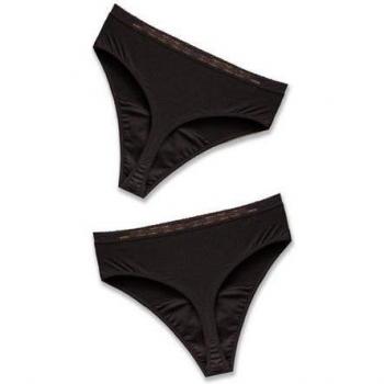 Anaissa Chantell Pack de 2 Tangas Menstruales Algodón Absorción Ligera L Negro