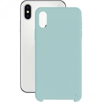 Silicone KSIX iPhone X Turquoise Protective Case – Super Soft, Fingerprint‑Free