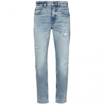 BOSS ORANGE Jeans TROY BO mit Leder-Emblem