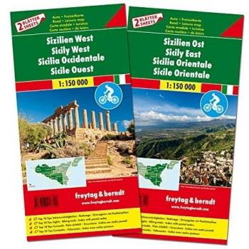 Sizilien West und Ost, Set, Autokarte 1:150.000: Top 10 Tips