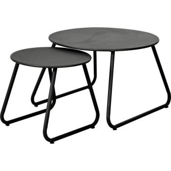 Home&Styling, Elegante runde Tische im Set, schwarz, Ø 40 & 60 cm