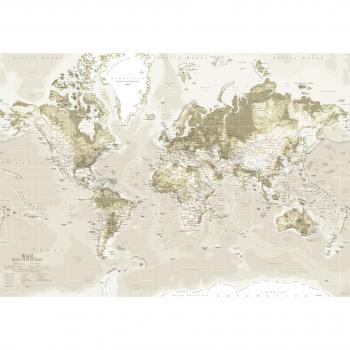 Classic 1‑Piece Fine Canvas World Map – Incado Vintage Style