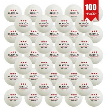 Huieson 40mm Three-Star Training Ping Pong Balls 100 PCS