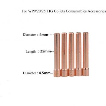 TIG Welding Pure Copper Torch Parts for WP9/20/25 Tungsten Electrodes