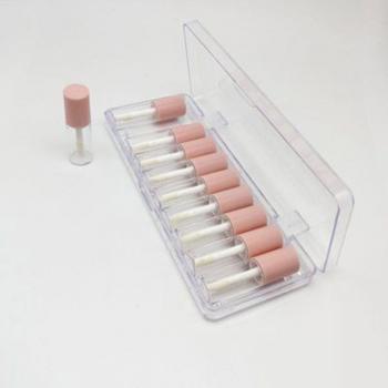 10pcs 4ml Plastic Lip Gloss Bottles with Pink Matte Lid