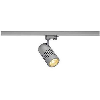 SLV LED-Spot 24 W, 3000 K, 60°, Silbergrau – für 3‑Phasen‑Stromschiene