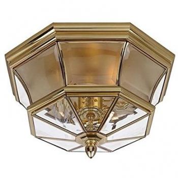Newbury 3 Light Flush Mount Outdoor Ceiling Light