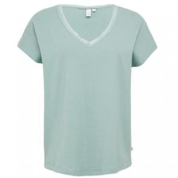 T-Shirt mit zarter Spitzenapplikation