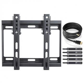 TV Halterung für LCD LED Fernseher, neigbar, bis 42 Zoll, schwarz