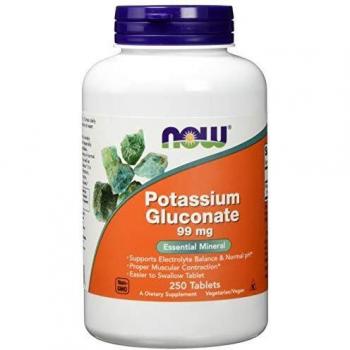 Potassium Gluconate 99 mg, 250‑Count Tablets – NOW FOODS