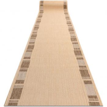 RUGSX Sisal Floorrunner Design 20195 Beige Mais/Coffee 100x470 cm