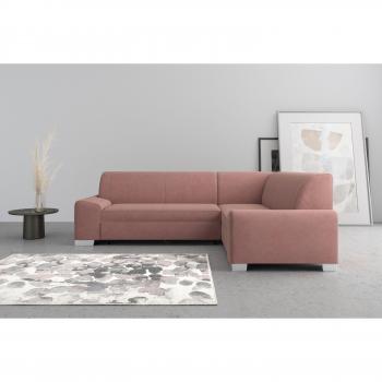 Anzio Kubisches Ecksofa – DOMO COLLECTION, flache Armlehnen, L‑Form, lila (Malve), 259×85×191 