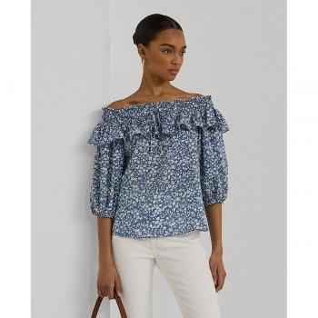 Blusa de algodón con diseño de flores