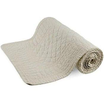 Mary Berry Table Runner in Cotton, Color: Ivory and Cream, Size: 195 cm x 34 cm