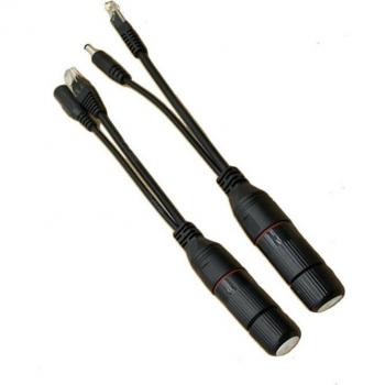 12V Waterproof POE Injector Splitter with RJ45 Connector for IP Cameras