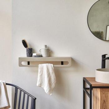 Toallero de Terrazo Tikamoon Crema con Acabado Limpio
