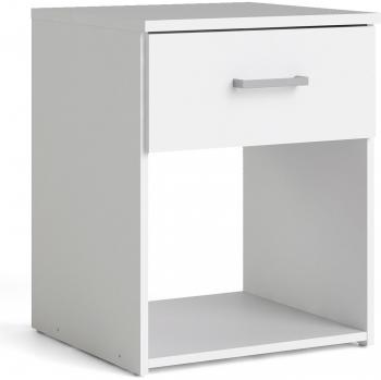 Space White Nightstand with 1 Drawer