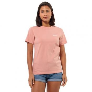 Camiseta Jack Wolfskin Essential de algodón orgánico rosa mujer