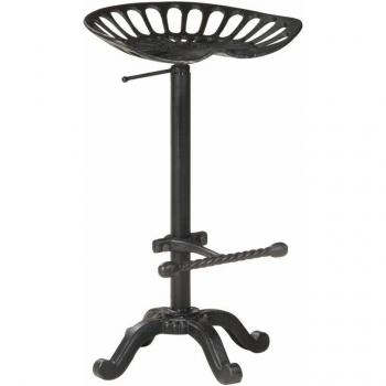 Taburete Negro de Hierro Fundido