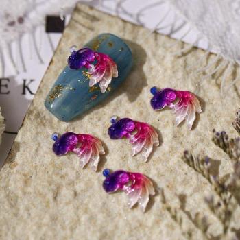 Gemas 3D de Peces para Manicura, 50 Uds de Resina