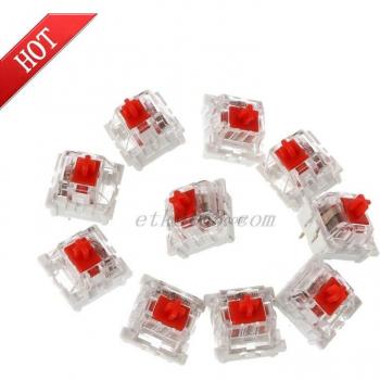 Clavier Interrupteur Mécanique Rouge Gateron Cherry MX à 3 Broches (10 pcs)