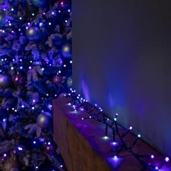 Samuel Alexander 25m 1000 LED TreeBrights Christmas Lights with Timer – Blue, Purple & White