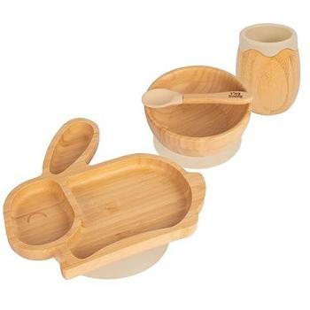 4pc Rolo the Rabbit Bamboo Baby Feeding Set