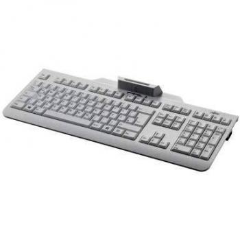 Fujitsu KB100 SCR: USB‑Tastatur Weiß + SmartCard‑Terminal (eSIG ausgeschlossen)