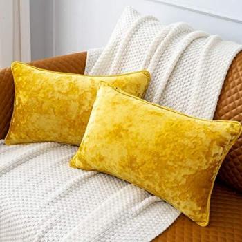 Bright Lemon Velvet Cushion Wraps