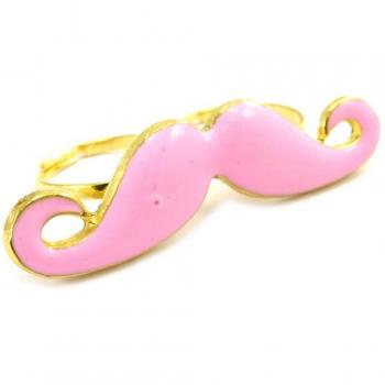 Tesori di Lily K1907: Anello doppio Moustache rosso