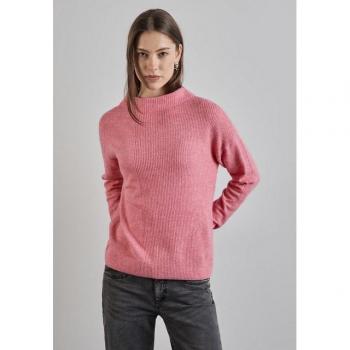 STREET ONE Unifarbener Strickpullover für Damen