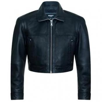 Infinity Leather Kurzes Biker‑Lederpaket, schwarz, Damen, EU 46/UK 18