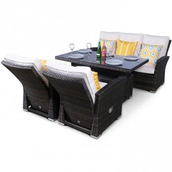 Seville 5 Seat Rattan Outdoor Sofa Set