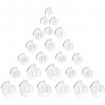 Set de 24 adornos navideños en vidrio D8