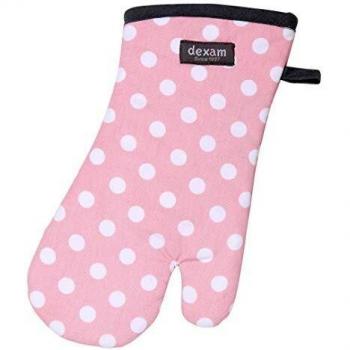 Dexam Single Oven Glove, Polka Dot Blush Pink