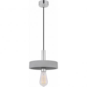 Lampada a Sospensione Cemento Anello 1F Cromo