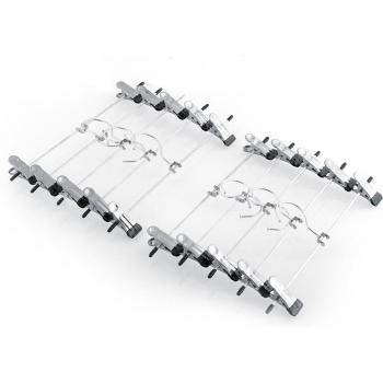 Perchas para Ropa Infantil de Acero Inoxidable con Clips (5 Unidades)