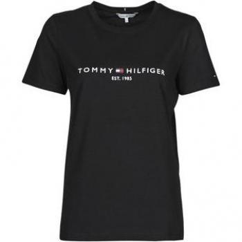 Camiseta Sostenible Negro Logo Tomy Hilfiger Mujer