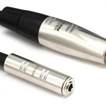 Hosa 25' 3.5mm to 1/4 TRS Headphone Extension Cable