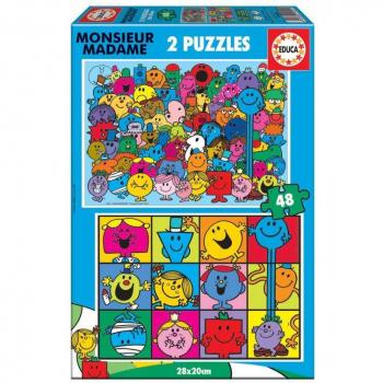 Educa Borras Puzzle 2x48 Monsieur Madame