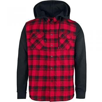 Camicia Flanella RED by EMP Nero Rosso