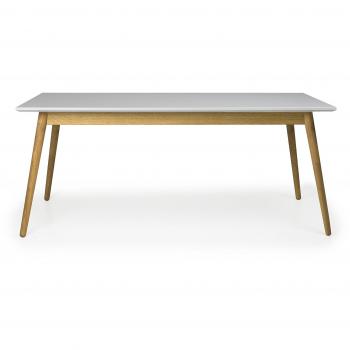 Tenzo Designer‑Tisch „Dot“ – 90 × 180 cm, Grau/Eiche