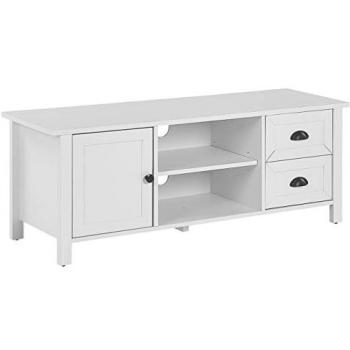 Meuble TV blanc HONOLULU – Buffet en bois d’ingénierie