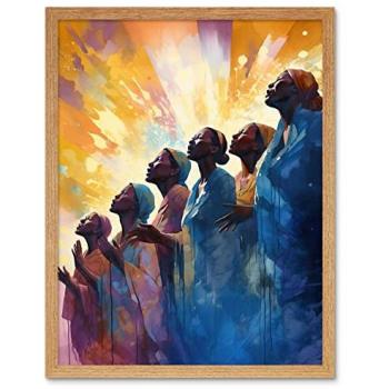 Heavenly Resonance: Light Oak Gospel Choir Art